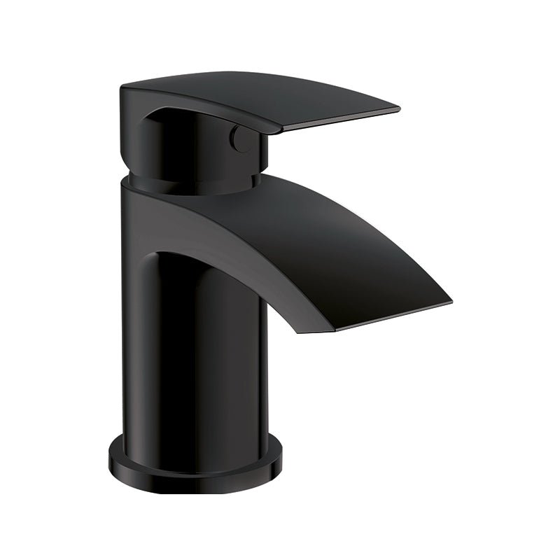 Scudo Belini Matt Black Mini Mono Basin Mixer Tap - Matt Black - BLACK258ORBL - TAP 'N' SHOWER