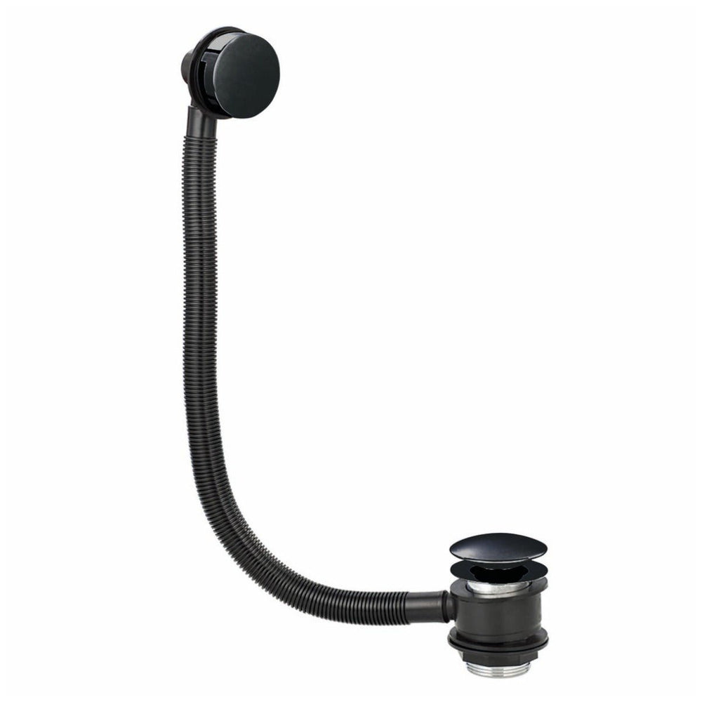 Scudo Bath Pop - Up Waste with Overflow - Black - BLACKBW001 - TAP 'N' SHOWER