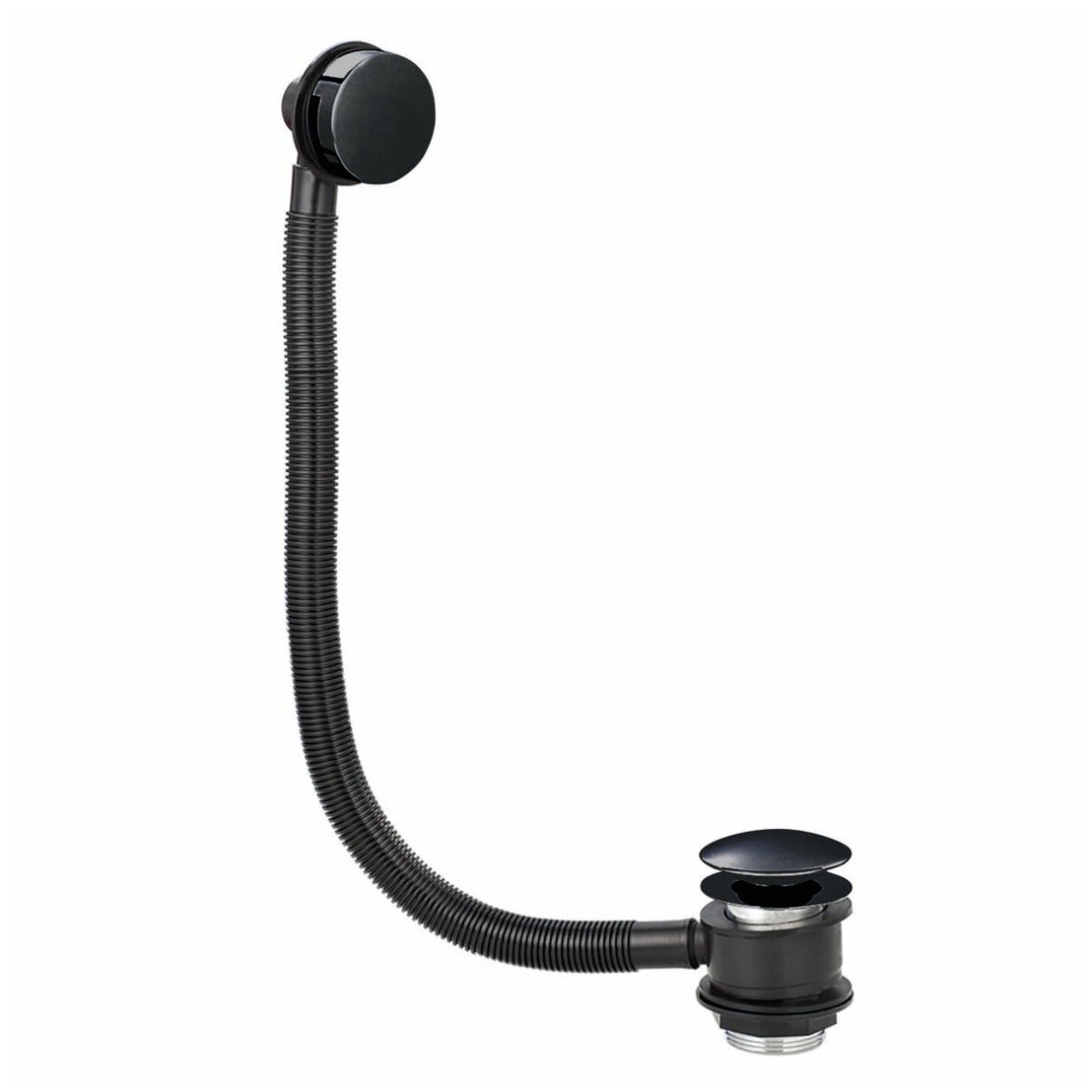 Scudo Bath Pop - Up Waste with Overflow - Black - BLACKBW001 - TAP 'N' SHOWER