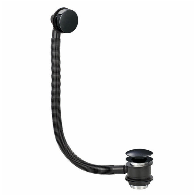 Scudo Bath Pop - Up Waste with Overflow - Black - BLACKBW001 - TAP 'N' SHOWER