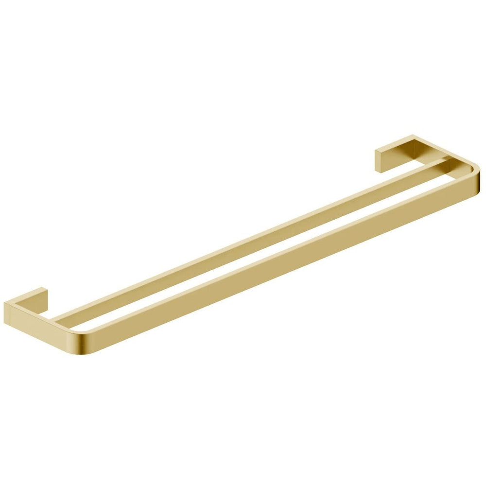 Scudo Roma Double Towel Rail - Brushed Brass - BRASSACC - 005 - TAP 'N' SHOWER