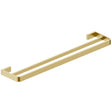 Scudo Roma Double Towel Rail - Brushed Brass - BRASSACC - 005 - TAP 'N' SHOWER