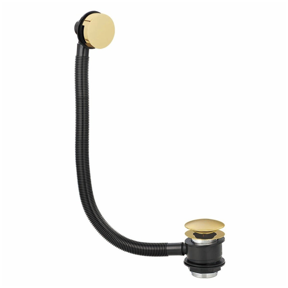 Scudo Bath Pop - Up Waste with Overflow Easy Clean - Brushed Brass - BRASSBW001 - TAP 'N' SHOWER