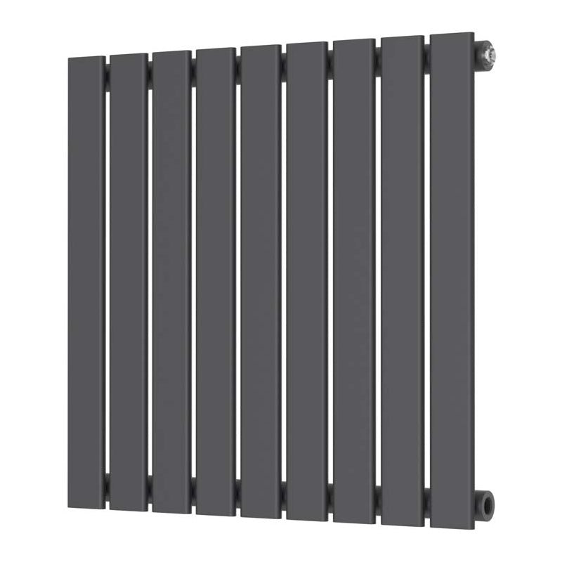 Scudo Bravo Designer Radiator Single 600 x 614mm - Anthracite - BRAV60 - 61S - A - TAP 'N' SHOWER