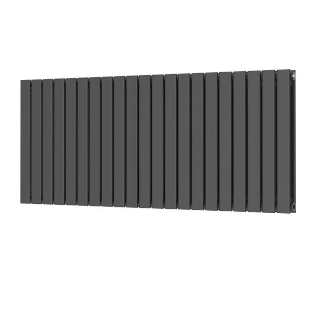 Scudo Bravo Designer Radiator Double 600mm x 1430mm - Anthracite - BRAV60 - 143D - A - TAP 'N' SHOWER