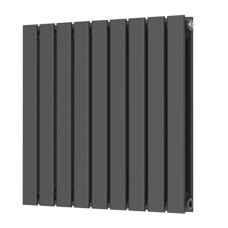 Scudo Bravo Designer Radiator Double 600mm x 614mm - Anthracite - BRAV60 - 61D - A - TAP 'N' SHOWER