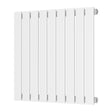 Scudo Bravo Designer Radiator Single 600mm x 614mm - White - BRAV60 - 61S - W - TAP 'N' SHOWER