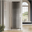 Scudo 2 Column Vertical Designer Radiator 1800 x 328mm - Raw Metal - COL - 2 - 180 - 32 - RM - TAP 'N' SHOWER