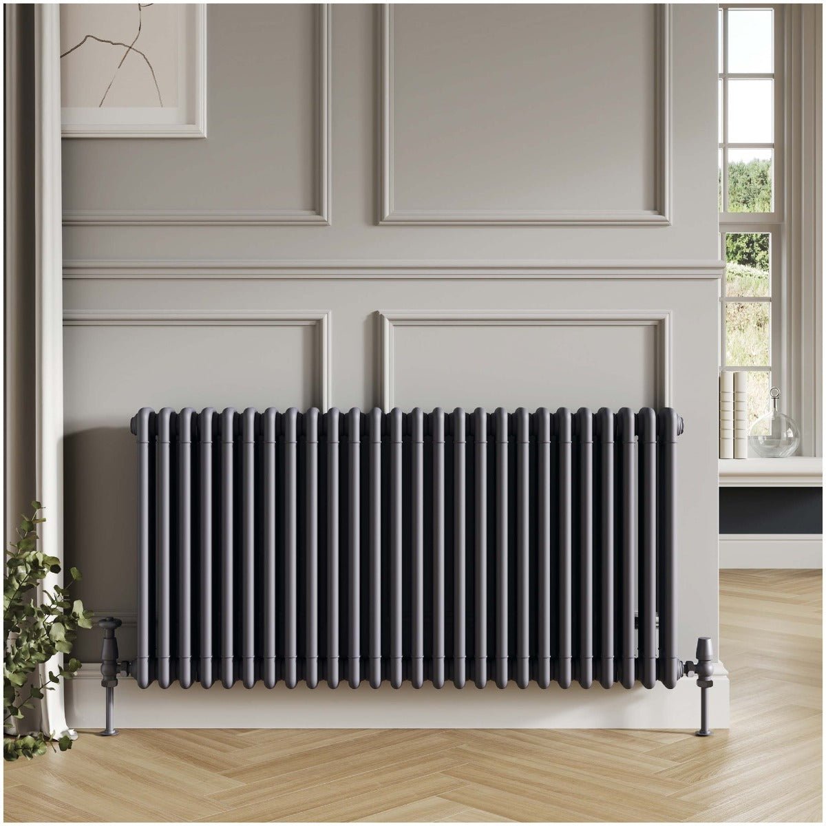 Scudo 3 Column Horizontal Designer Radiator 600 x 1010mm - Anthracite - COL - 3 - 60 - 101 - A - TAP 'N' SHOWER