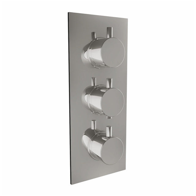 Scudo Triple Oval Handle 2 Outlet Concealed Shower Valve - Chrome - CONCEALED004 - TAP 'N' SHOWER