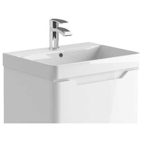 Scudo Rossini Deep Ceramic Basin 600mm - Gloss White - DEEP600 - TAP 'N' SHOWER