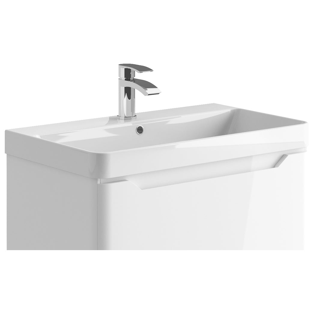 Scudo Deep Basin 800mm - Gloss White - DEEP800 - TAP 'N' SHOWER