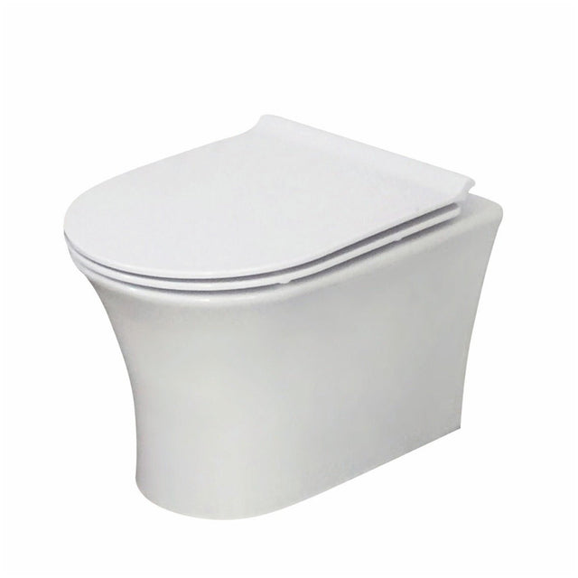 Scudo Deia Rimless Wall Hung WC Pan - White - DEIA007 - TAP 'N' SHOWER