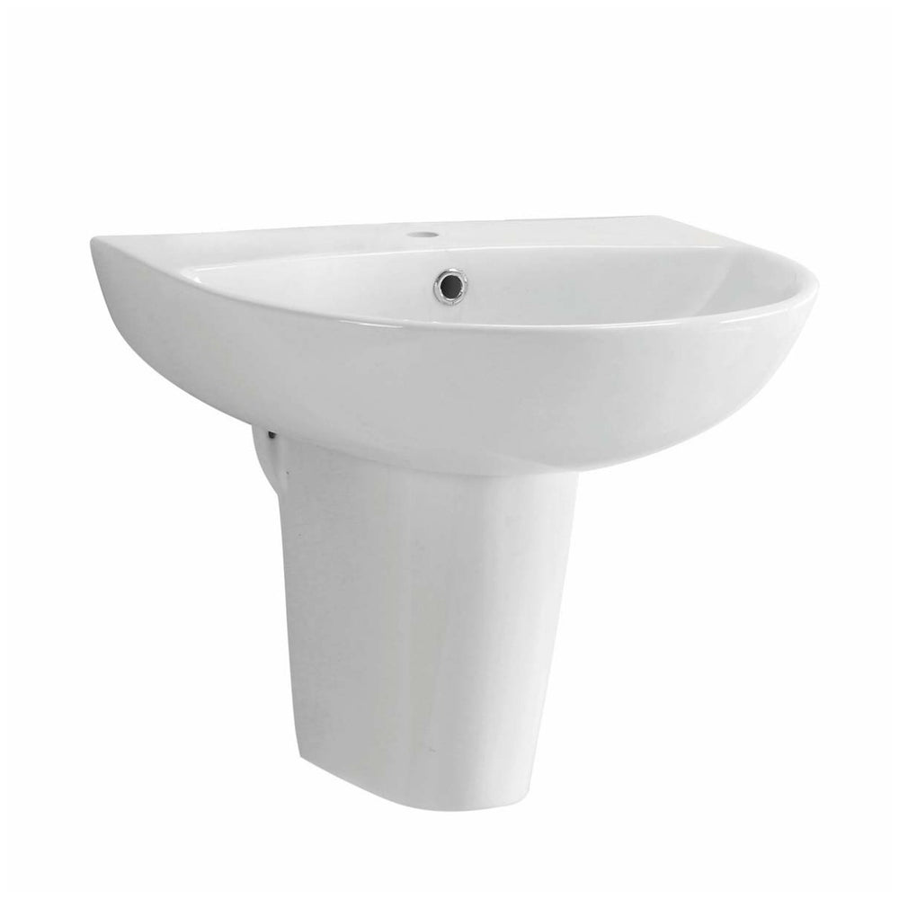 Scudo Deia Belini Semi Pedestal - Gloss White - DEIA008 - TAP 'N' SHOWER