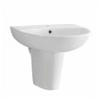 Scudo Deia Belini Semi Pedestal - Gloss White - DEIA008 - TAP 'N' SHOWER
