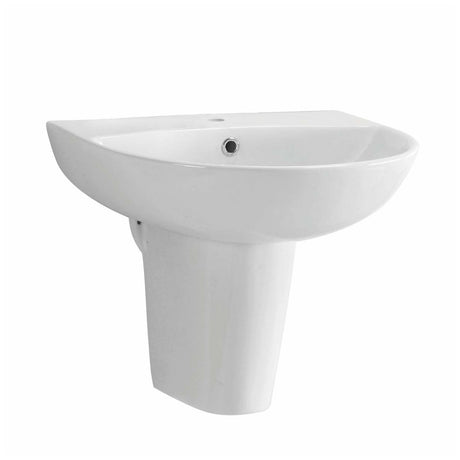 Scudo Deia Belini Semi Pedestal - Gloss White - DEIA008 - TAP 'N' SHOWER