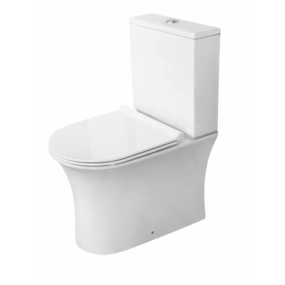Scudo Deia Rimless Closed Back WC Pan 425mm - White - DEIA009 - TAP 'N' SHOWER