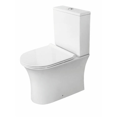Scudo Deia Rimless Closed Back WC Pan 425mm - White - DEIA009 - TAP 'N' SHOWER