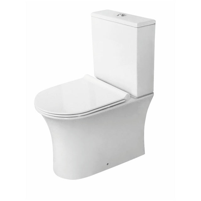 Scudo Deia Rimless Closed Back WC Pan 425mm - White - DEIA009 - TAP 'N' SHOWER