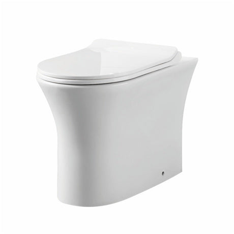 Scudo Deia Rimless Comfort Height Back To Wall WC Pan 455mm - Gloss White - DEIA010 - TAP 'N' SHOWER
