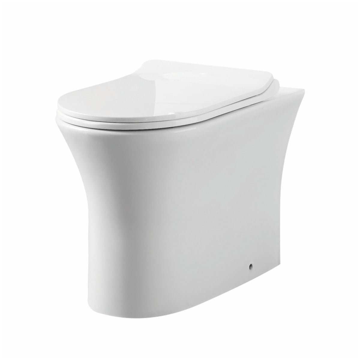 Scudo Deia Rimless gloss white comfort height back to wall WC pan 455mm