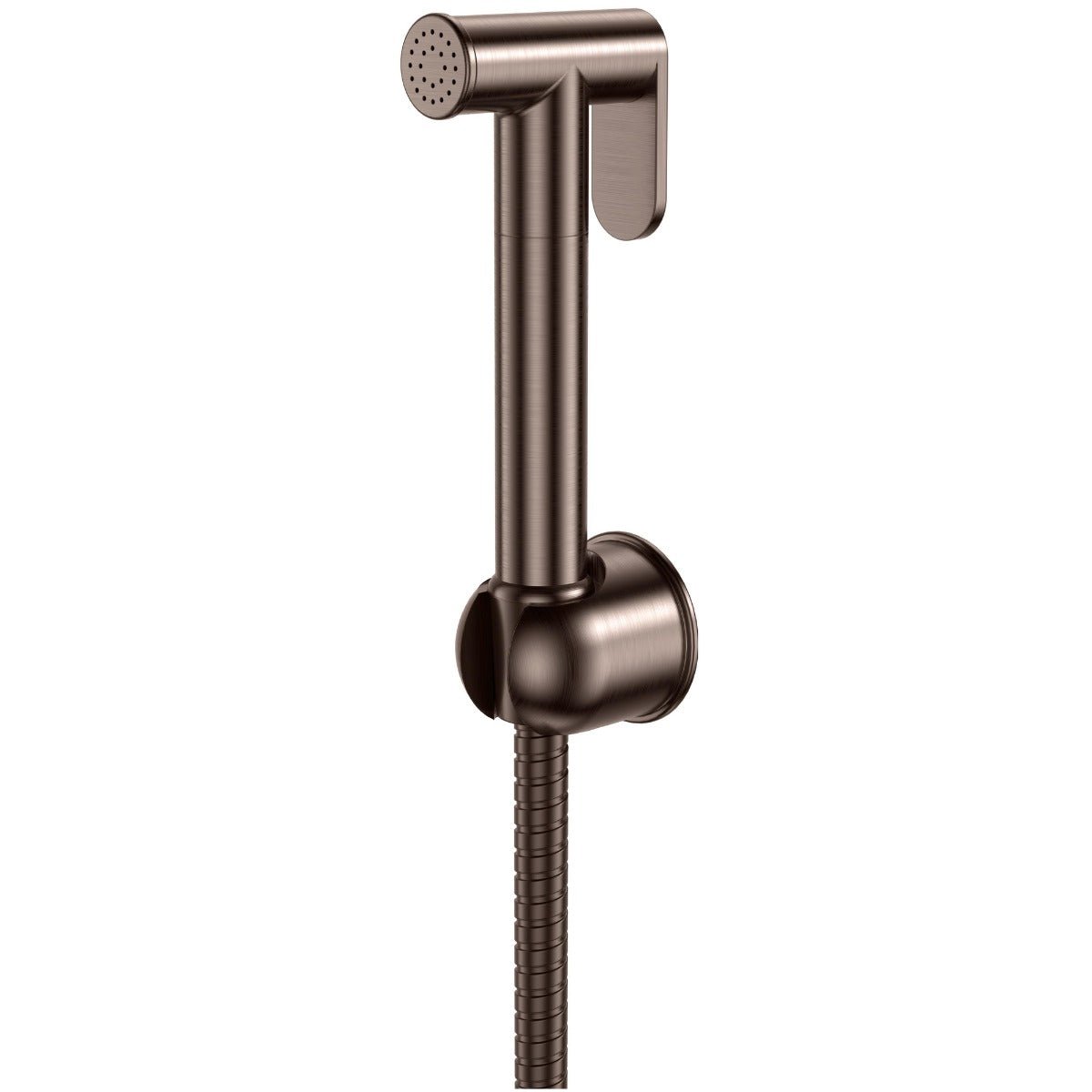 Scudo Douche Handset Flexi Holder and Outlet Elbow - Brushed Bronze - DOUCHE006 - TAP 'N' SHOWER