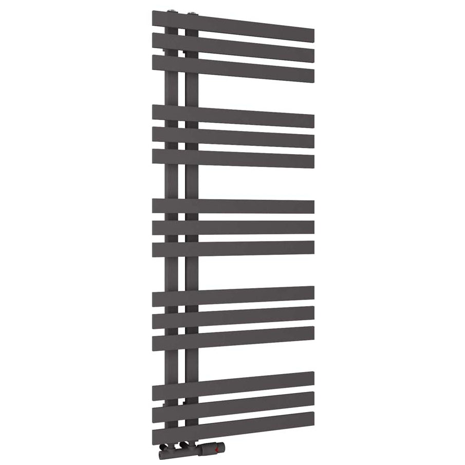 Scudo Elizabeth Towel Radiator 500 x 1200mm - Anthracite - ELIZ1200 - 500 - A - TAP 'N' SHOWER
