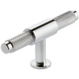 Scudo Knurled T Bar Handle 95mm - Chrome - HANDLE001 - TAP 'N' SHOWER