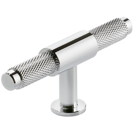 Scudo Knurled T Bar Handle 95mm - Chrome - HANDLE001 - TAP 'N' SHOWER