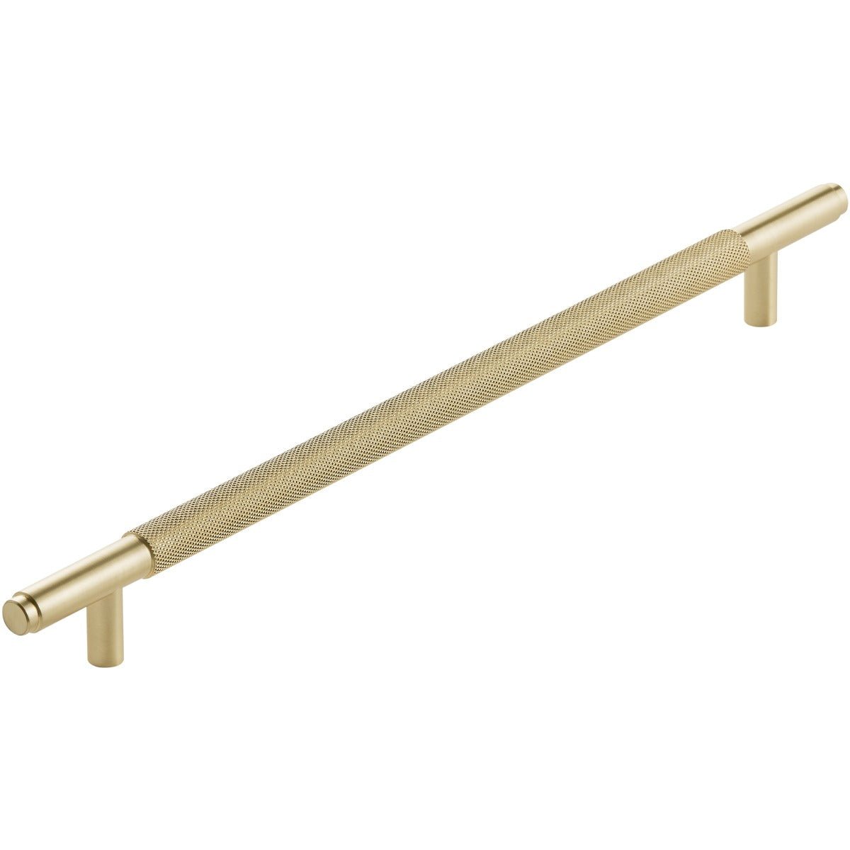 Scudo Knurled Handle 400mm - Brushed Brass - HANDLE010 - TAP 'N' SHOWER