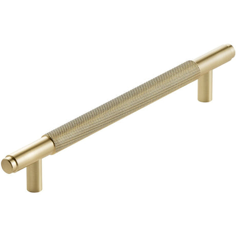 Scudo Knurled Handle 250mm - Brushed Brass - HANDLE020 - TAP 'N' SHOWER