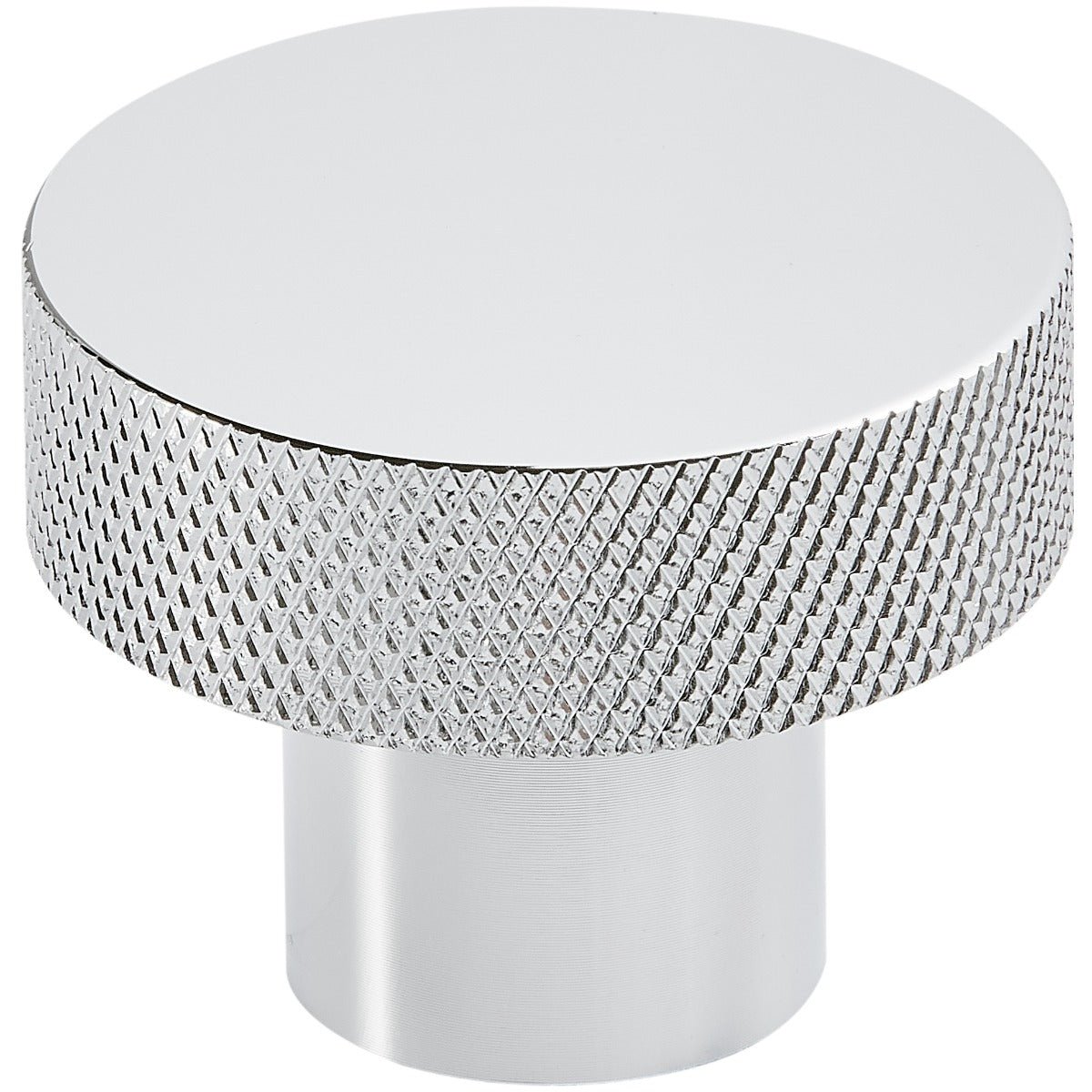 Scudo Knurled Round Handle 42mm - Chrome - HANDLE026 - TAP 'N' SHOWER
