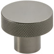 Scudo Knurled Round Handle 42mm - Gunmetal - HANDLE027 - TAP 'N' SHOWER