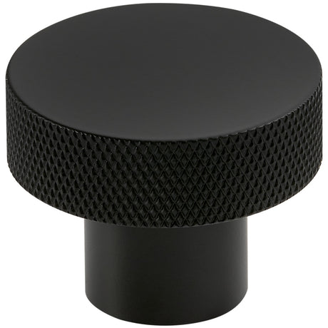Scudo Knurled Round Handle 42mm - Black - HANDLE028 - TAP 'N' SHOWER