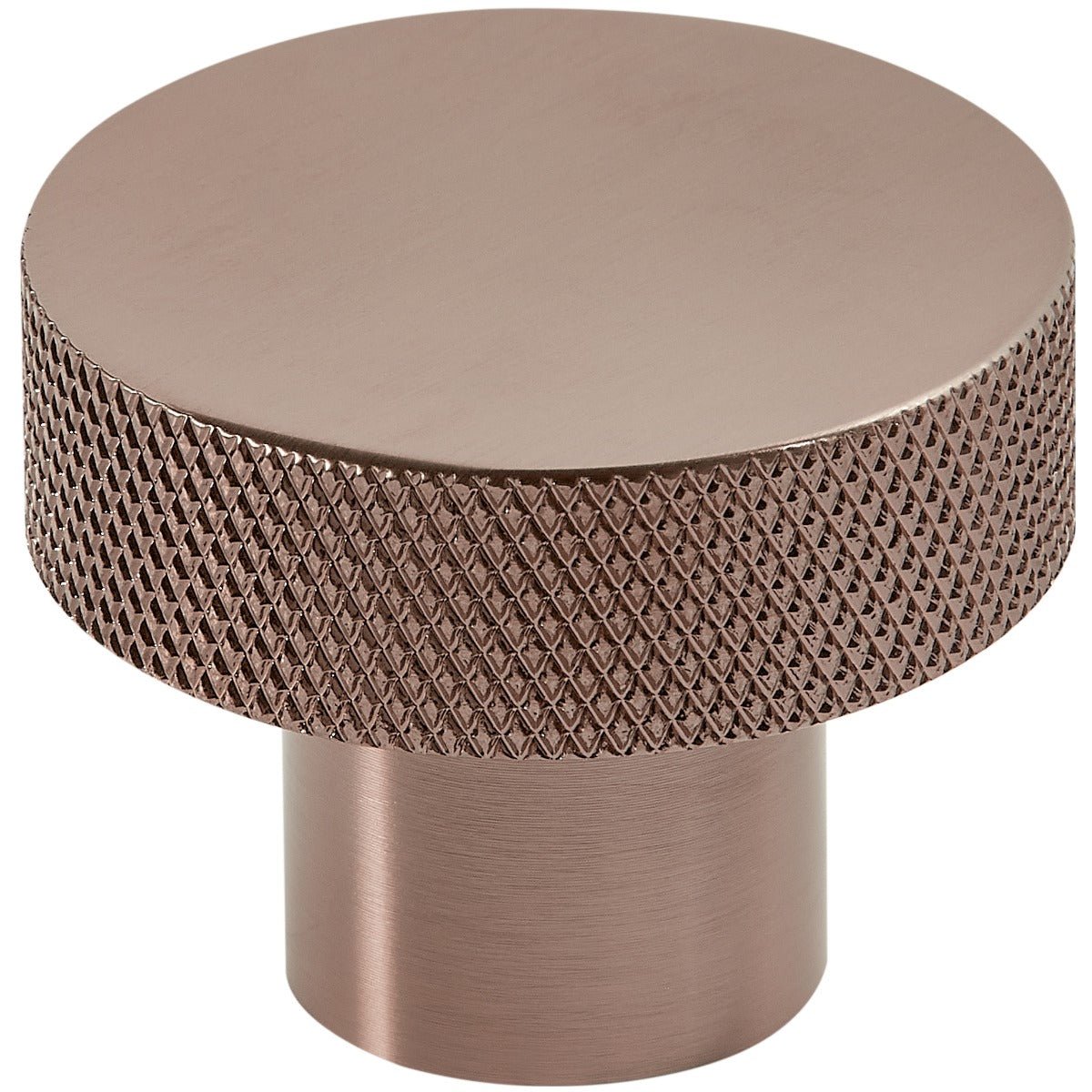 Scudo Knurled Round Handle 42mm - Brushed Bronze - HANDLE029 - TAP 'N' SHOWER