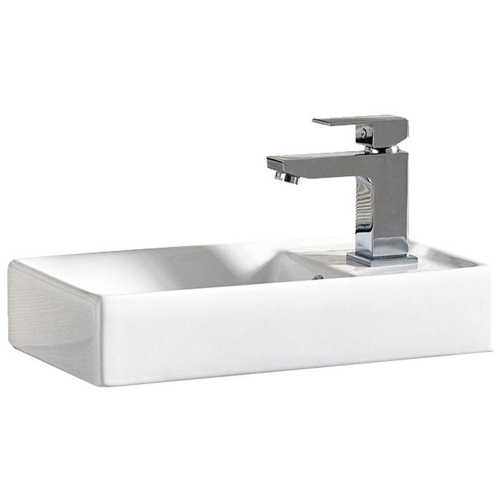 Scudo Lanza Cloakroom Basin - Gloss White - LANZABASIN - TAP 'N' SHOWER