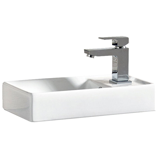 Scudo Lanza Cloakroom Basin - Gloss White - LANZABASIN - TAP 'N' SHOWER