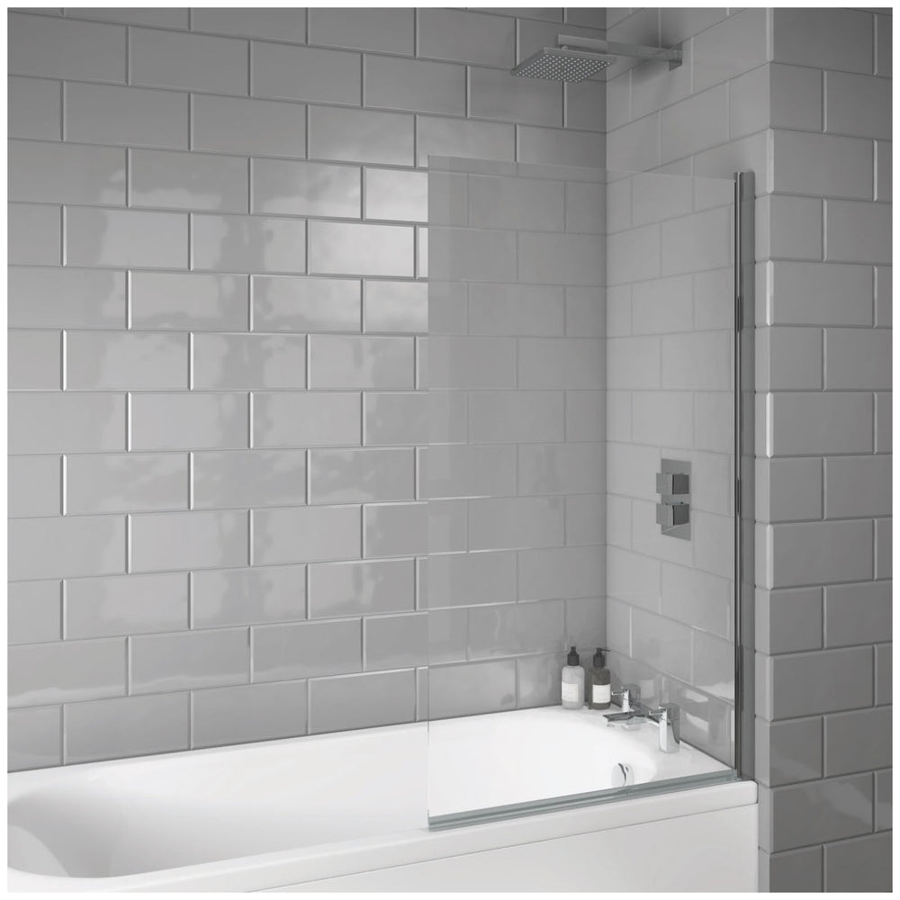 Scudo S6 Square Edge Bath Screen 1400x800mm - Chrome - LS099N - TAP 'N' SHOWER