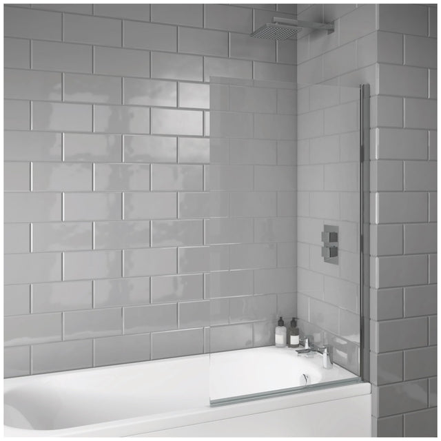 Scudo S6 Square Edge Bath Screen 1400x800mm - Chrome - LS099N - TAP 'N' SHOWER