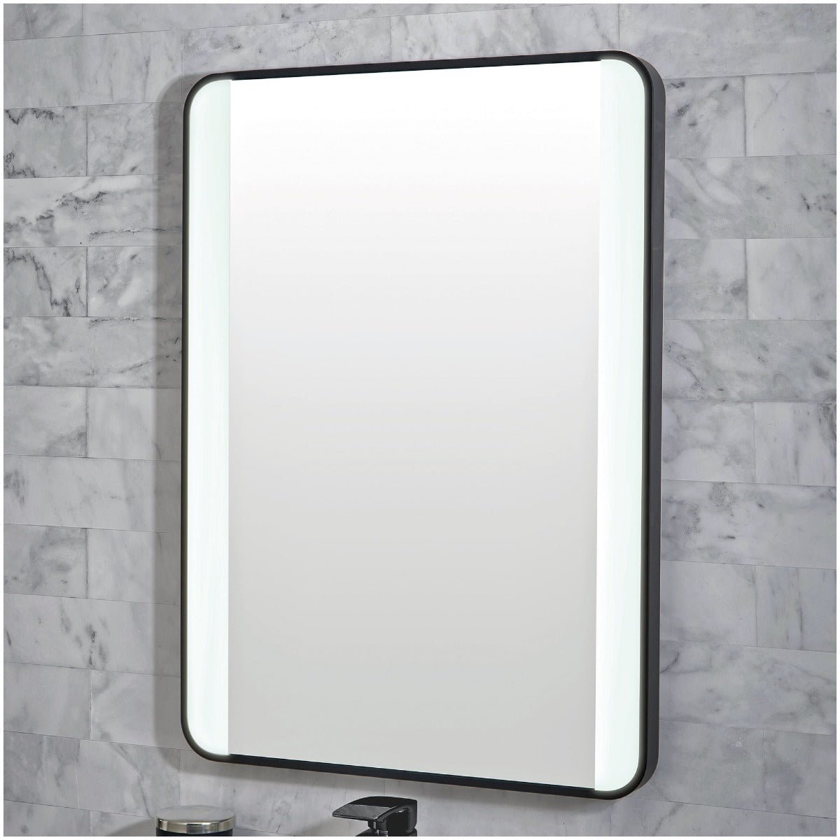 Scudo Mono Soft Square 500X700mm Mirror with Demister and Colour Change - MONO - 500X700 - TAP 'N' SHOWER