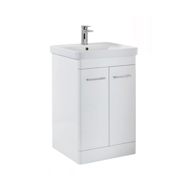 Scudo Rossini Floor Standing Vanity Unit 600mm - White Gloss - ROSSINI01 - TAP 'N' SHOWER