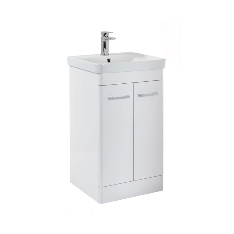 Scudo Rossini Floor Standing Vanity Unit 500mm - White Gloss - ROSSINI02 - TAP 'N' SHOWER
