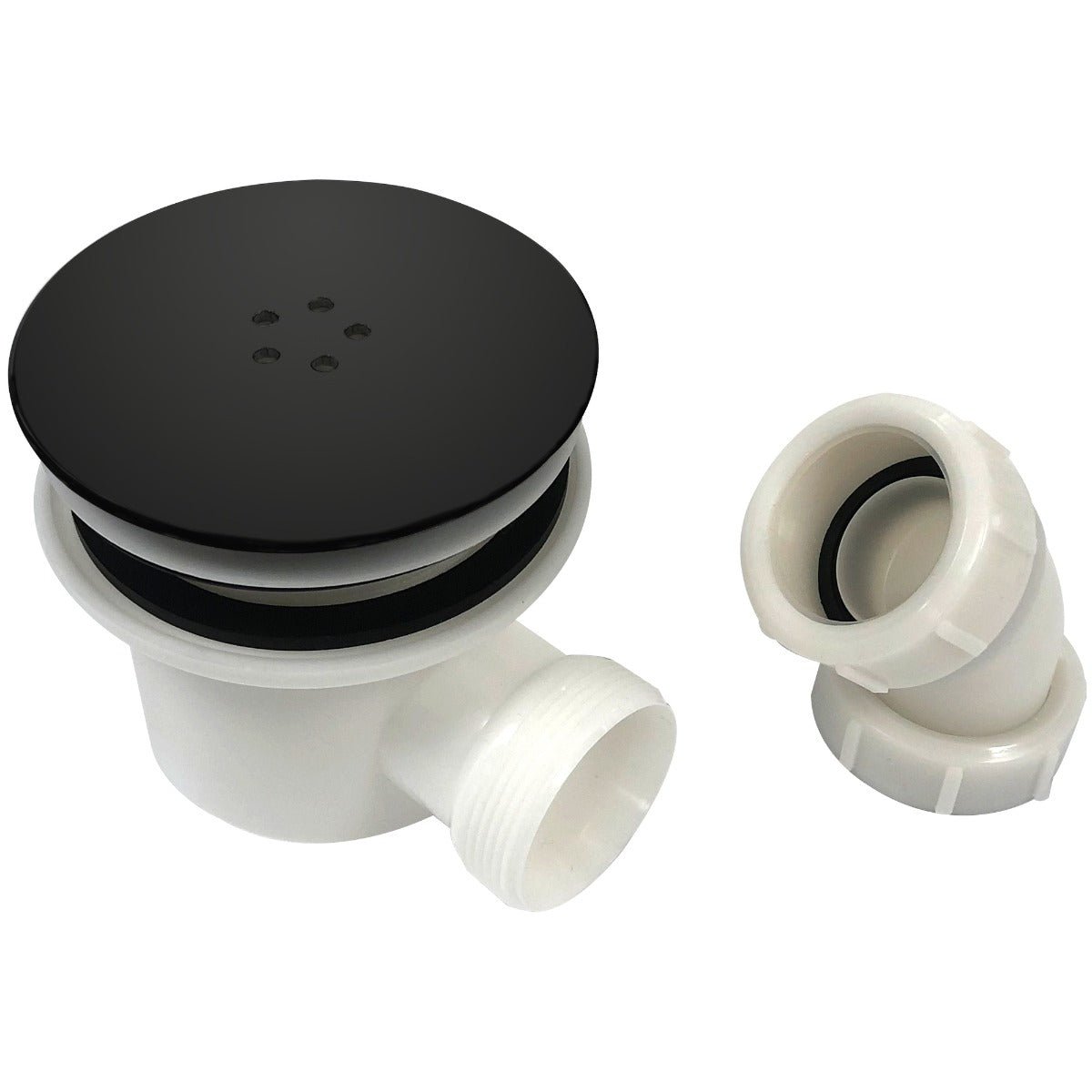 Scudo 90mm Fast Flow Shower Waste for 40mm Trays - Matt Black - S0060 - TAP 'N' SHOWER