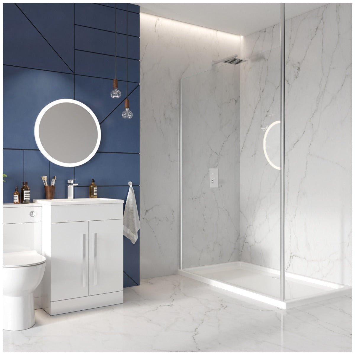 Scudo Floor to Ceiling Support Arm - Chrome - SCUDPOST - TAP 'N' SHOWER