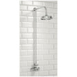 Scudo Traditional Rigid Riser Shower with Fixed Head - Chrome - SHOWER005 - TAP 'N' SHOWER