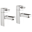 Scudo Forme Basin Taps Pair - Chrome - TAP015 - TAP 'N' SHOWER