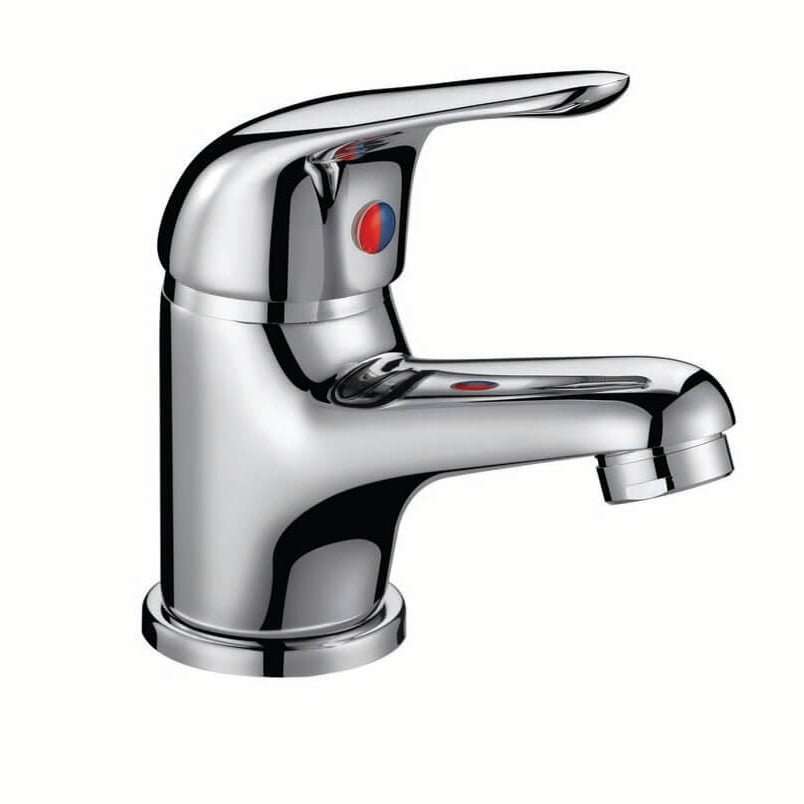 Scudo Tidy Mono Basin Mixer Tap chrome finish with push waste system for bathroom basin