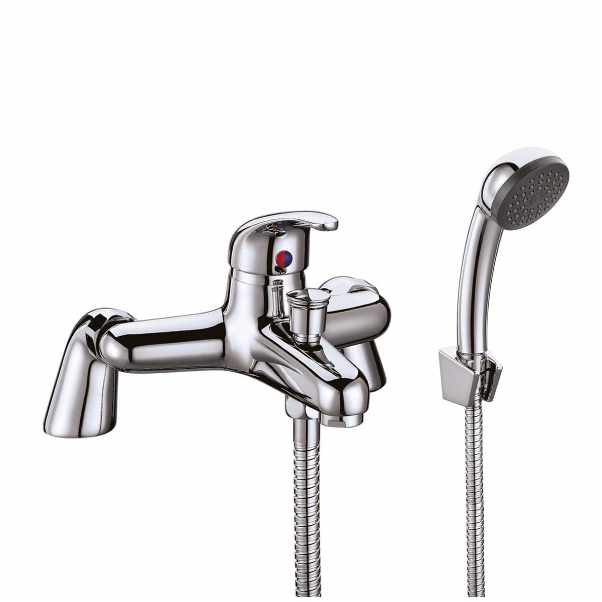 Scudo Tidy Bath Shower Mixer with Shower Kit and Wall Bracket - Chrome - TAP063L - TAP 'N' SHOWER