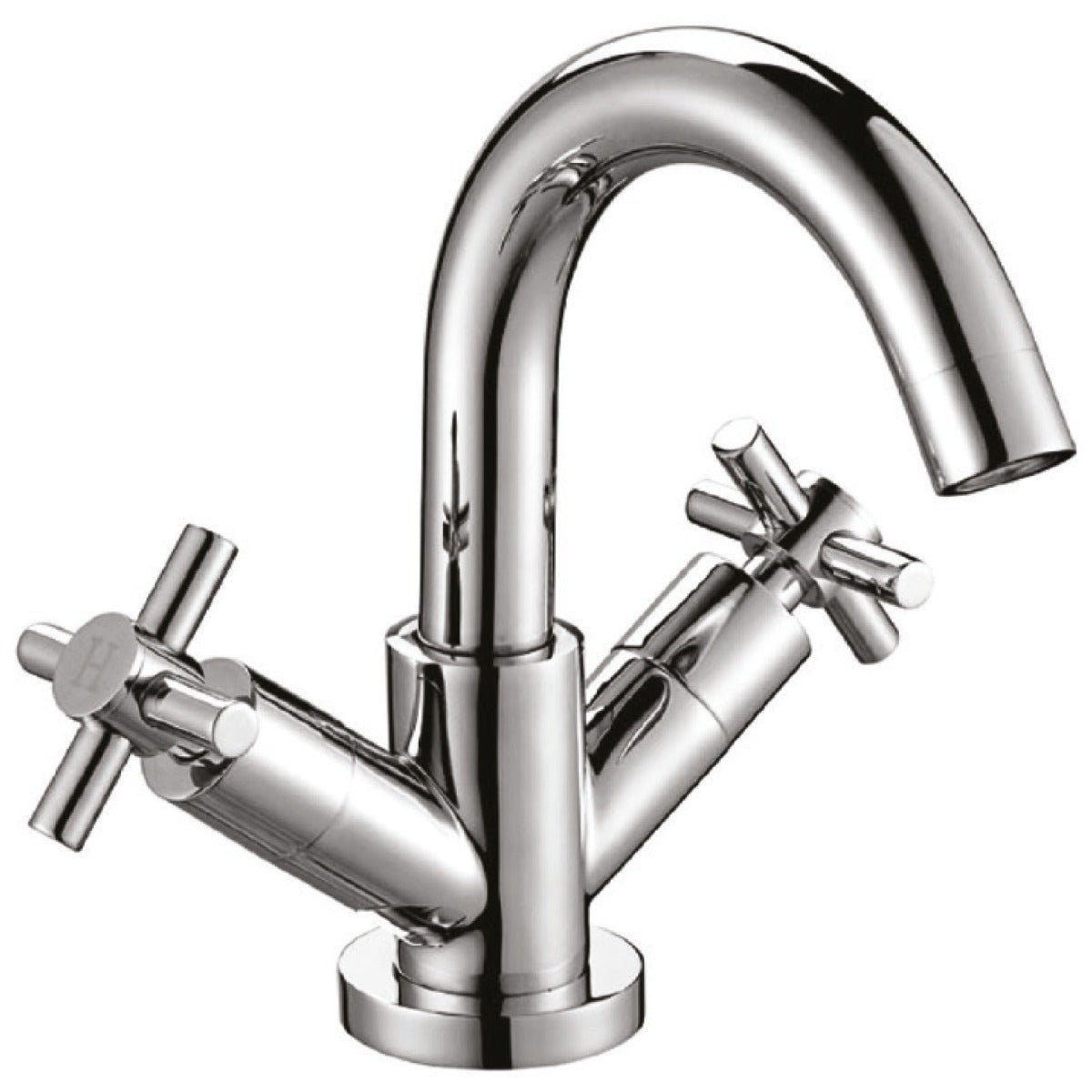 Scudo Kross Mono Basin Mixer Tap with Push Waste - Chrome - TAP131 - TAP 'N' SHOWER