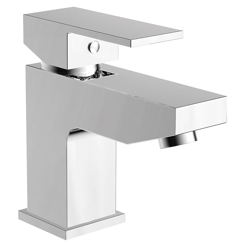 Scudo Lanza Mono Basin Mixer Tap with Push Waste - Chrome - TAP141 - TAP 'N' SHOWER